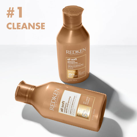 Step 1 Cleanse With Redken All Soft